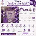 👑💜 PURPLE • LAVENDER • SILVER BIRTHDAY PRINCESS DECORATION KIT