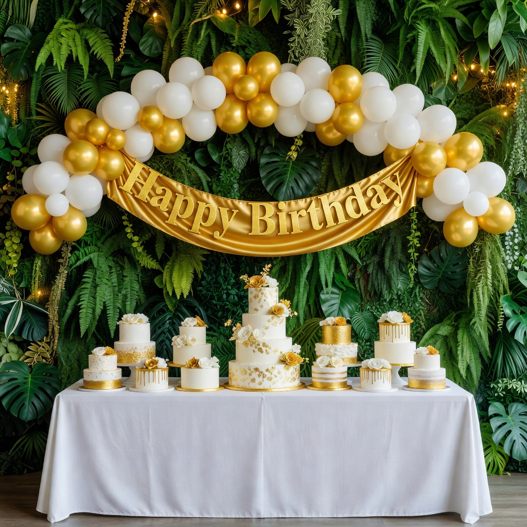 🤍 WHITE • GOLD • CONFETTI BIRTHDAY DECORATION KIT  WHAT’S INCLUDED