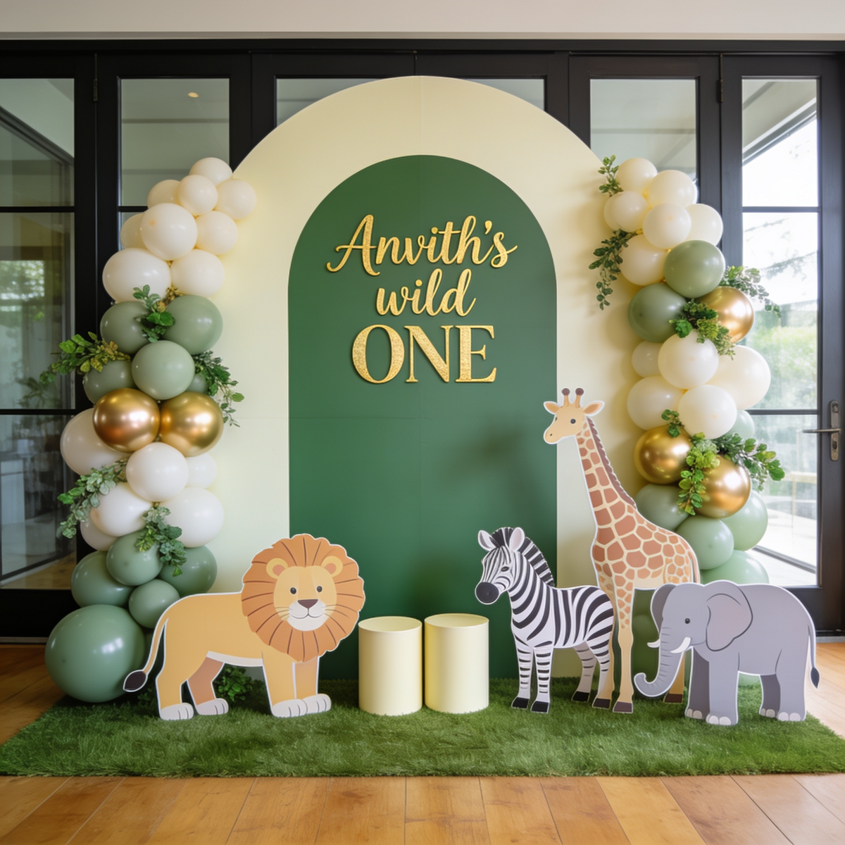 🦁 SAFARI WILD ONE BIRTHDAY DECORATION KIT
