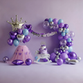 👑💜 PURPLE • LAVENDER • BABY BLUE PRINCESS BIRTHDAY DECORATION KIT
