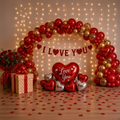 ❤️ RED • GOLD ROMANTIC ANNIVERSARY DECORATION KIT