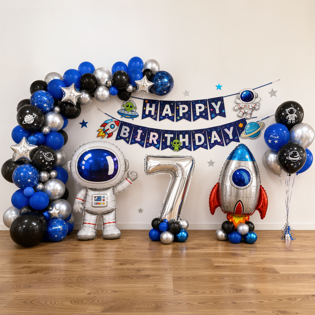 🚀 DIY SPACE ADVENTURE BIRTHDAY DECORATION