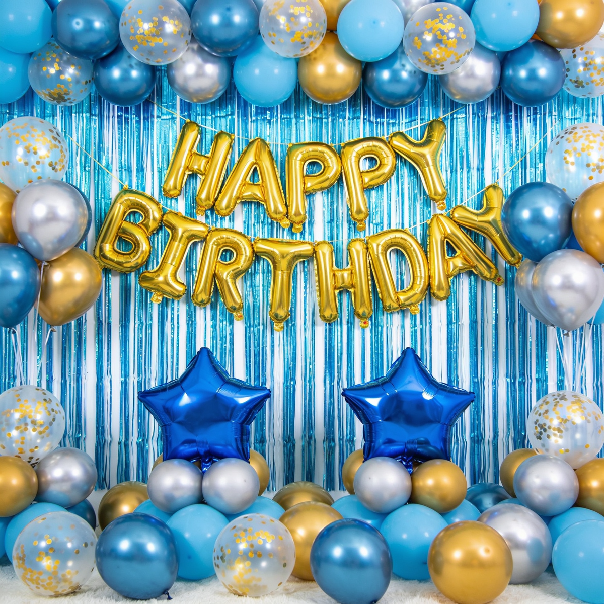 💙✨ DIY BLUE &amp; GOLD BIRTHDAY DECORATION KIT