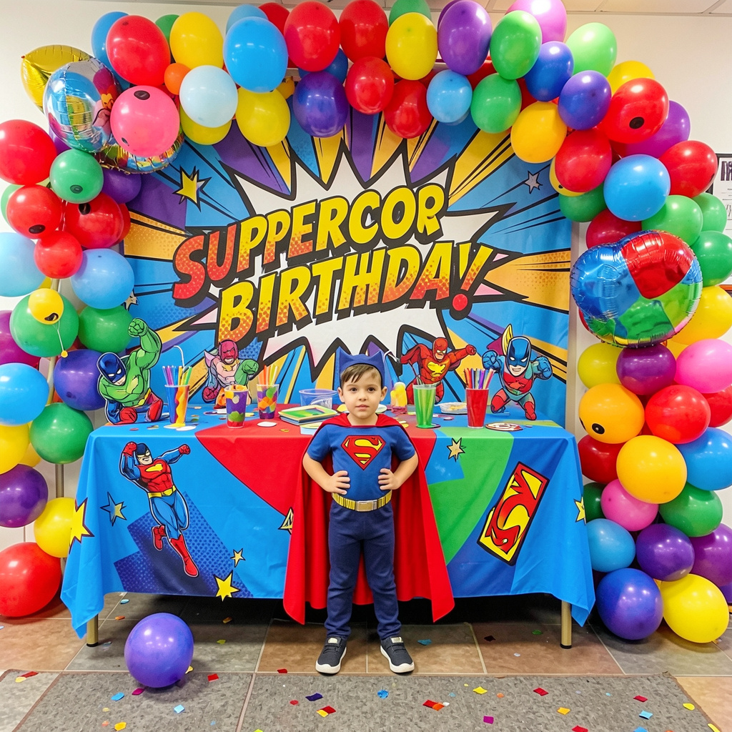🦸 DIY SUPERHERO BIRTHDAY DECORATION KIT