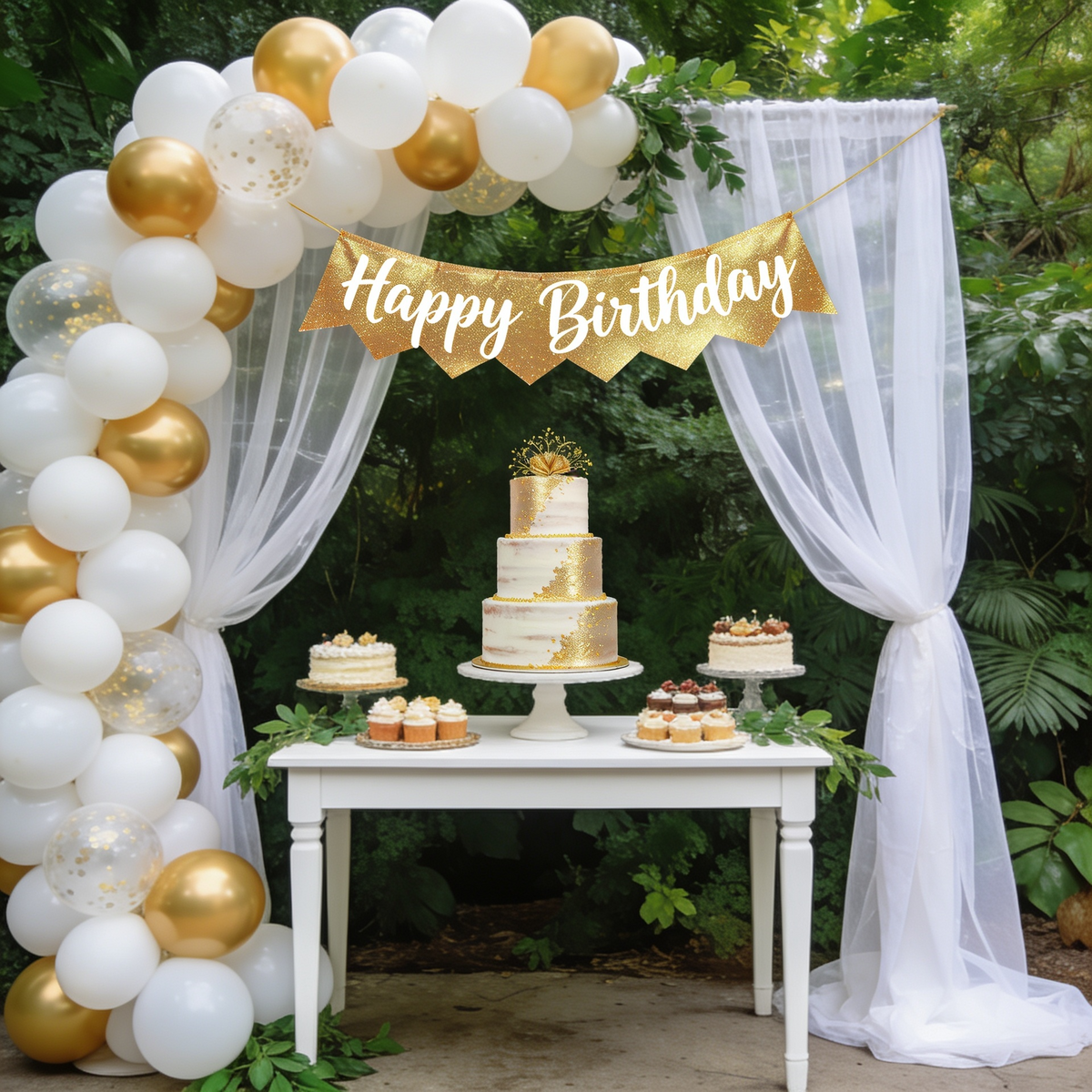 🤍✨ DIY WHITE &amp; GOLD BIRTHDAY DECORATION KIT